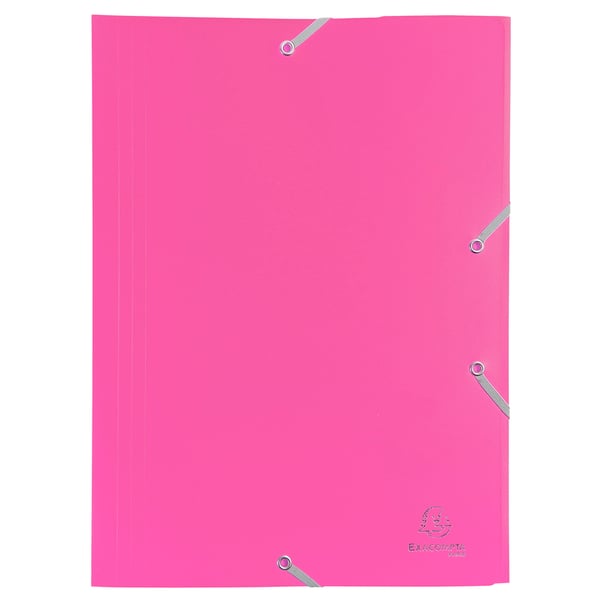 Exacompta 60x 3 flapmapper med elastikbånd Opaque Polypropylen Eco A4 - assorterede farver 55900E