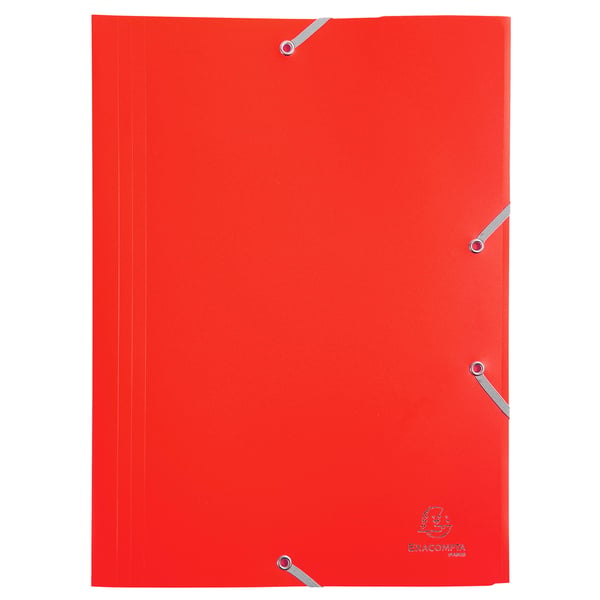 Exacompta 60x 3 flapmapper med elastikbånd Opaque Polypropylen Eco A4 - assorterede farver 55900E