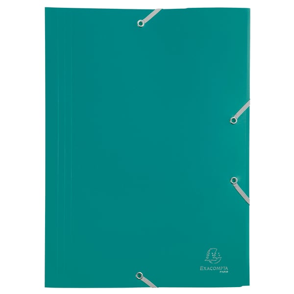 Exacompta 60x 3 flapmapper med elastikbånd Opaque Polypropylen Eco A4 - assorterede farver 55900E