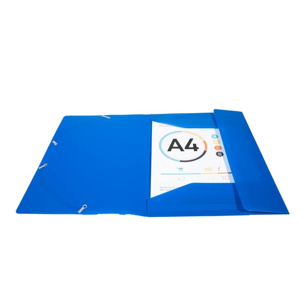 Exacompta 30x 3 flapmapper med elastikbånd Opaque Polypropylen Eco A4 - Blå 55902E