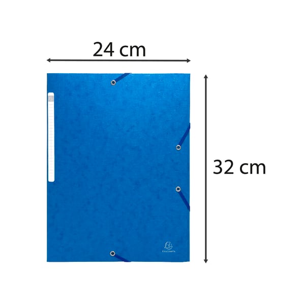 Exacompta 20x Elastikmappe uden klap - praeget hård glaseret meleret presspap Scotten - A4 størrelse - assorterede farver 5590E