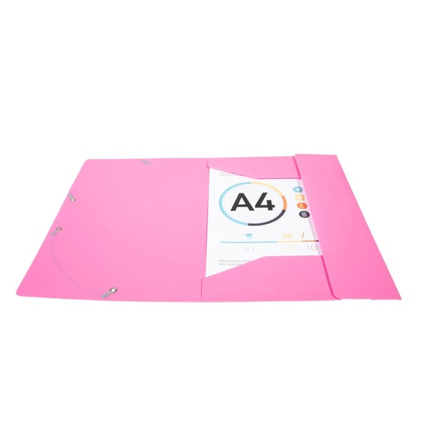 Exacompta 30x 3 flapmapper med elastikbånd Opaque Polypropylen Eco A4 - Fuchsia 55920E