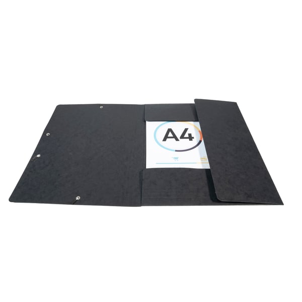Exacompta 25x Scotten Heavyweight elastikmappe (3-klap), A4 - Sort 55951E