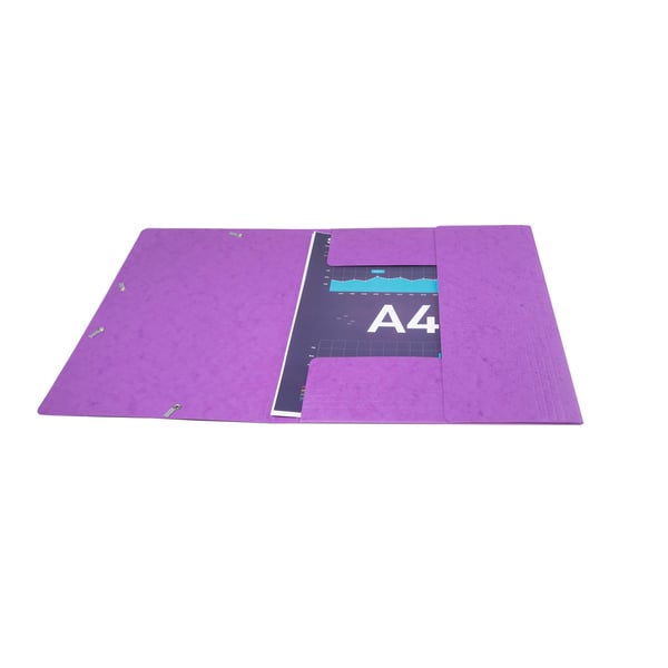 Exacompta 25x Scotten Heavyweight elastikmappe (3-klap), A4 - Lilla 55957E