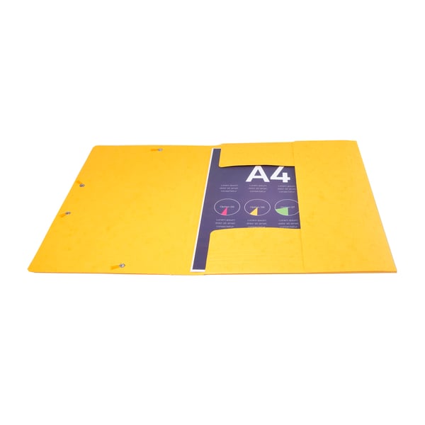 Exacompta 25x Scotten Heavyweight elastikmappe (3-klap), A4 - Gul 55959E