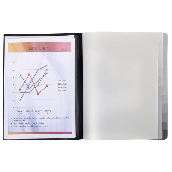 Exacompta 10x Opak Multipart File, A4 (12 sektioner) - Sort 55981E