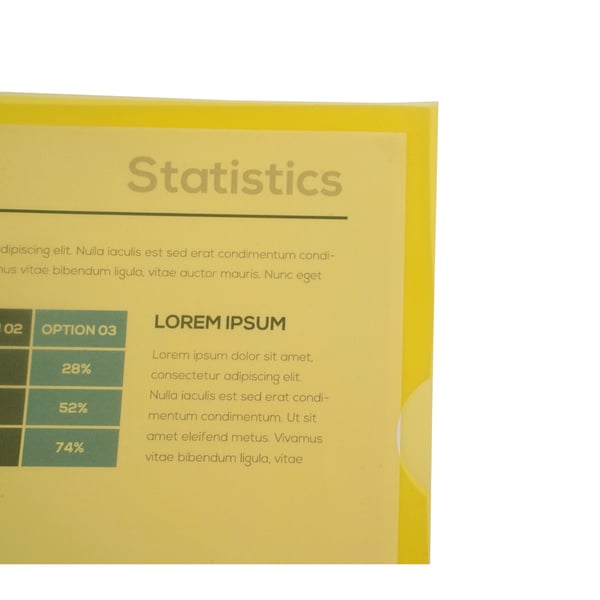 Exacompta 10x PP-folder med kornet papir, A4, pose med 10 stk. - Gul 56116E