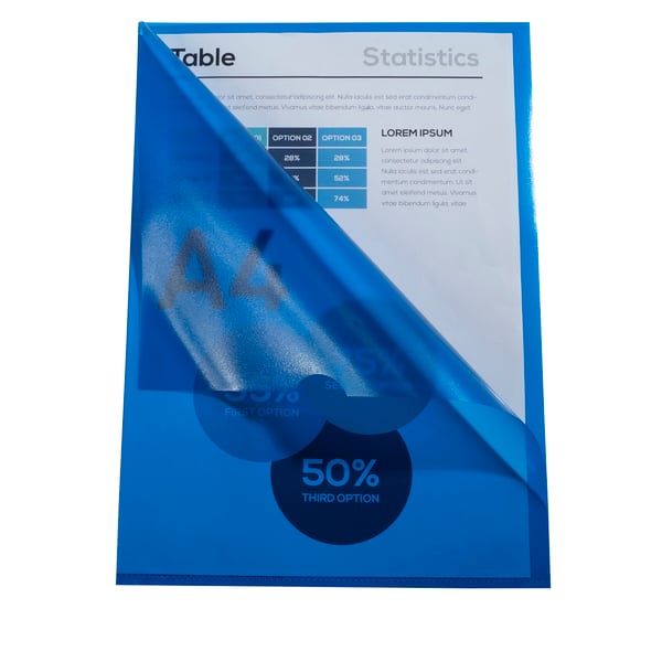 Exacompta 10x PP-folder med kornet papir, A4, pose med 10 stk. - assorterede farver 56119E