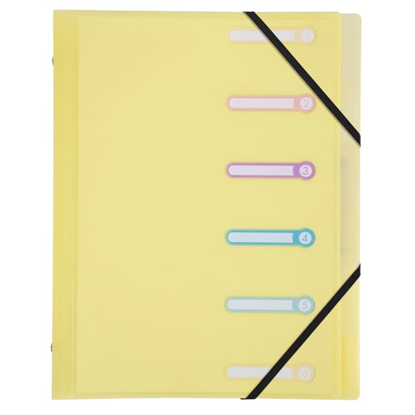 Exacompta 10x Chromaline Pastel Multipartmapper med 3 klapper 6 dele A4 PP - assorterede farver 56170E