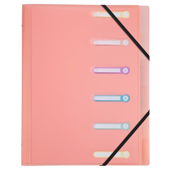 Exacompta 10x Chromaline Pastel Multipartmapper med 3 klapper 6 dele A4 PP - assorterede farver 56170E