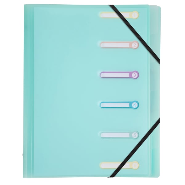 Exacompta 10x Chromaline Pastel Multipartmapper med 3 klapper 6 dele A4 PP - assorterede farver 56170E