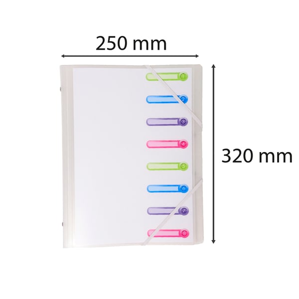 Exacompta 10x Chromaline Multipart-mappe (8 sektioner) - farveløs 56187E