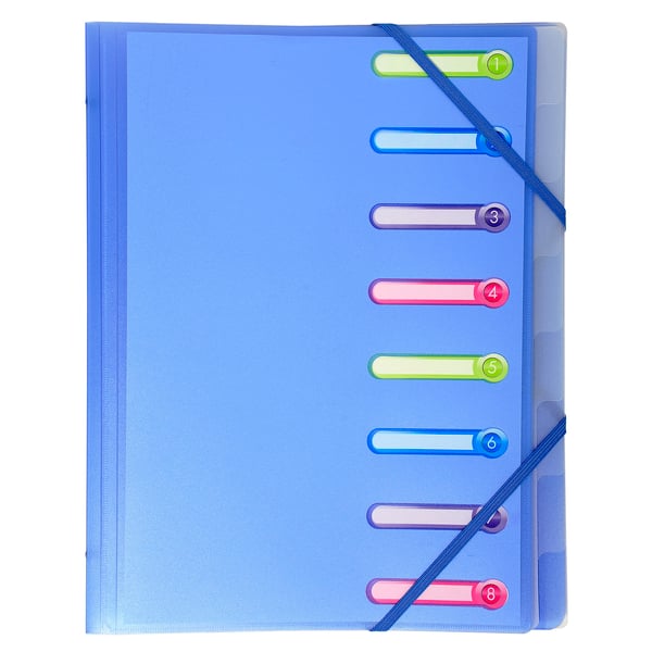 Exacompta 10x Chromaline Multipart-mappe (8 sektioner) - assorterede farver 56189E