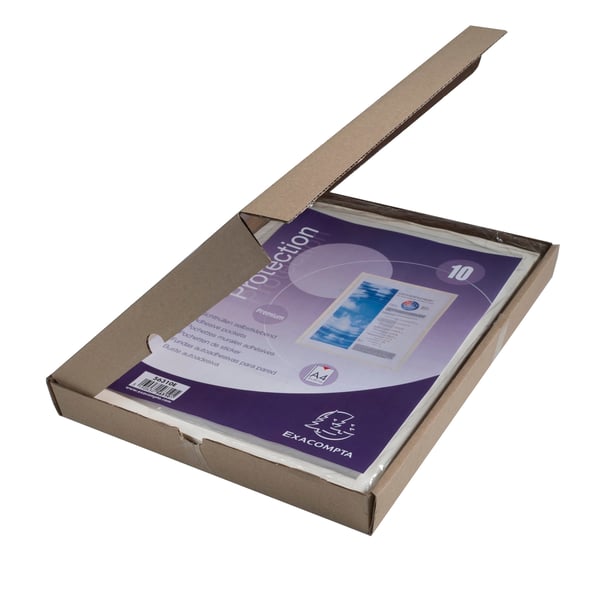 Exacompta 5x Pose med 10 selvklaebende lommer PVC 140 micron - A4 - Krystal 56310E