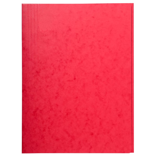 Exacompta 50x 3 Flap Folder uden elastikbånd 400gsm Hård glaseret meleret premium presspap A4 - assorterede farver 56400E