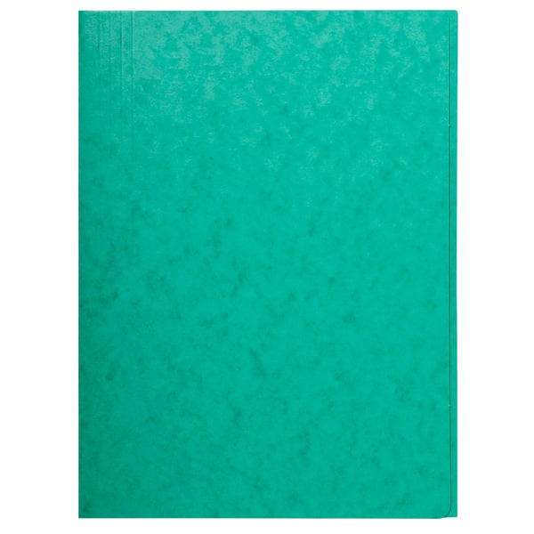 Exacompta 50x 3 Flap Folder uden elastikbånd 400gsm Hård glaseret meleret premium presspap A4 - assorterede farver 56400E