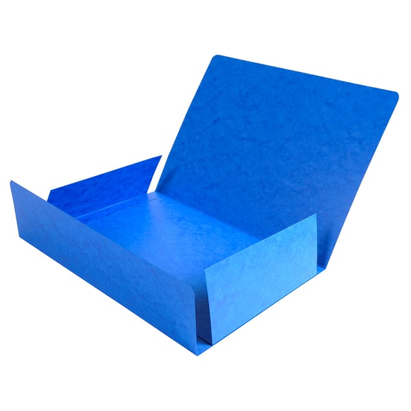 Exacompta 50x 3 Flap Folder uden elastikbånd 400gsm Hård glaseret meleret premium presspap A4 - assorterede farver 56400E