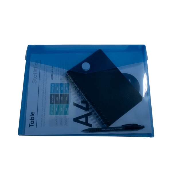 Exacompta 10x PP konvolutlomme, A4, Hook & Loop, pose med 5 stk. - assorterede farver 56420E