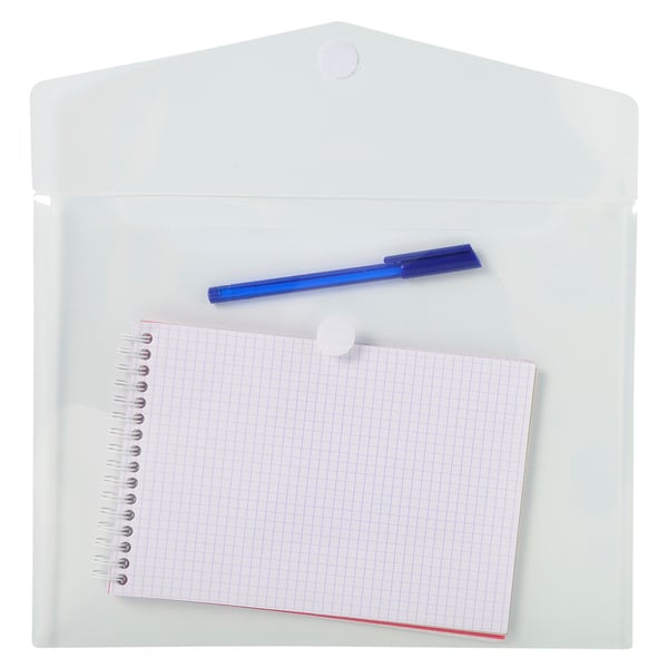 Exacompta 10x PP konvolutlomme, A4, Hook & Loop, pose med 5 stk. - farveløs 56421E