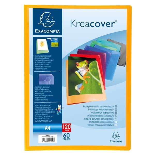 Exacompta 8x Kreacover PP Display Book, A4 - assorterede farver 5660E