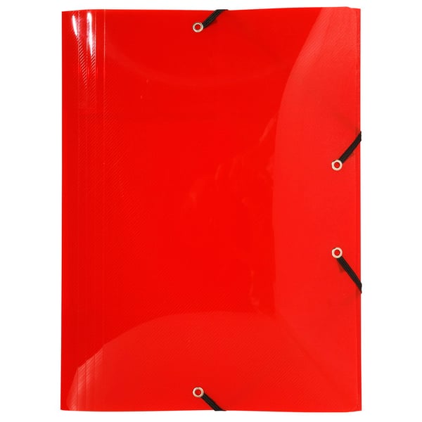 Exacompta 25x Crystal PP elastikmapper med 3 flapper, A4, assorteret, pakke med 5 stk. - assorterede farver 56701E