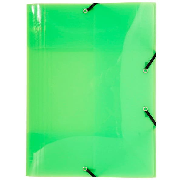 Exacompta 25x Crystal PP elastikmapper med 3 flapper, A4, assorteret, pakke med 5 stk. - assorterede farver 56701E