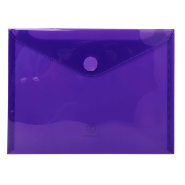 Exacompta 10x PP-lomme, 24x18cm, Hook & Loop, pose med 5 - assorterede farver 56720E