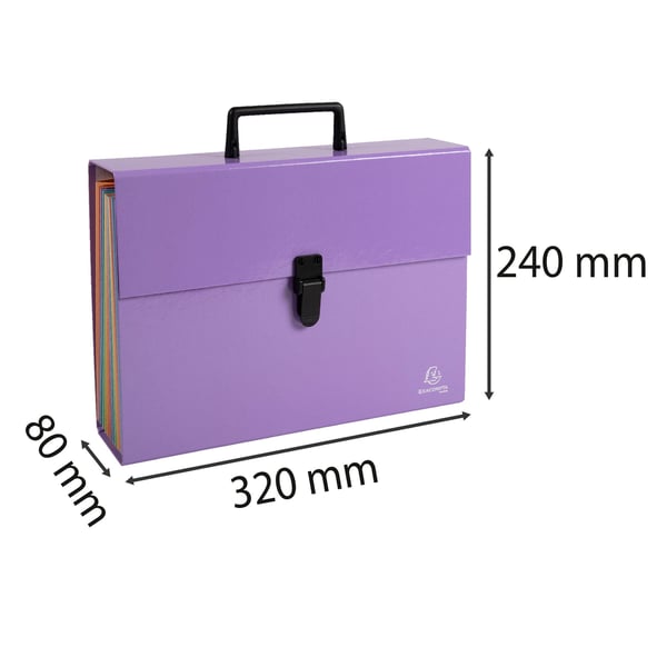 Exacompta 4x Aquarel udvidelsesmappe Multi File 18P - Mauve 56765E