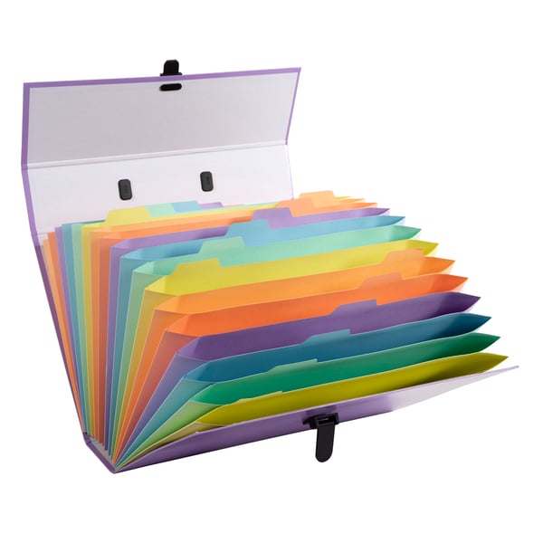 Exacompta 4x Aquarel udvidelsesmappe Multi File 18P - Mauve 56765E