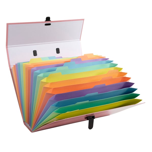 Exacompta 4x Aquarel udvidelsesmappe Multi File 18P - Koral 56767E