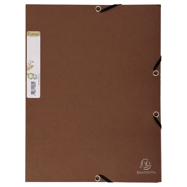 Exacompta 25x Forever Elasticated 3 Flap Folder 380gsm A4 - assorterede farver 56980E