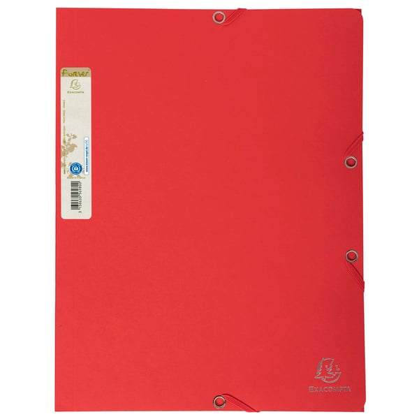 Exacompta 25x Forever Elasticated 3 Flap Folder 380gsm A4 - assorterede farver 56980E