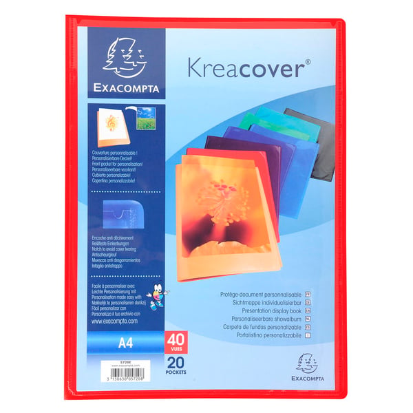 Exacompta 20x Kreacover PP Display Book, A4 - assorterede farver 5720E