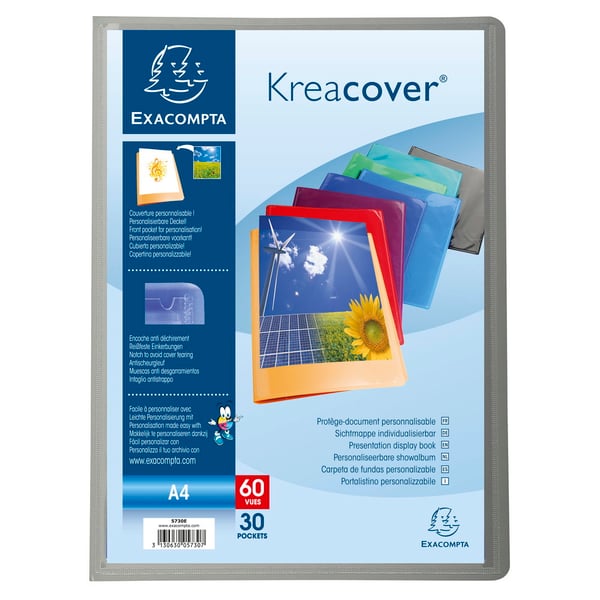 Exacompta 12x Kreacover PP Display Book, A4 - assorterede farver 5730E