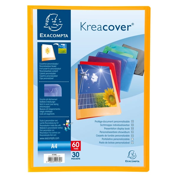 Exacompta 12x Kreacover PP Display Book, A4 - assorterede farver 5730E