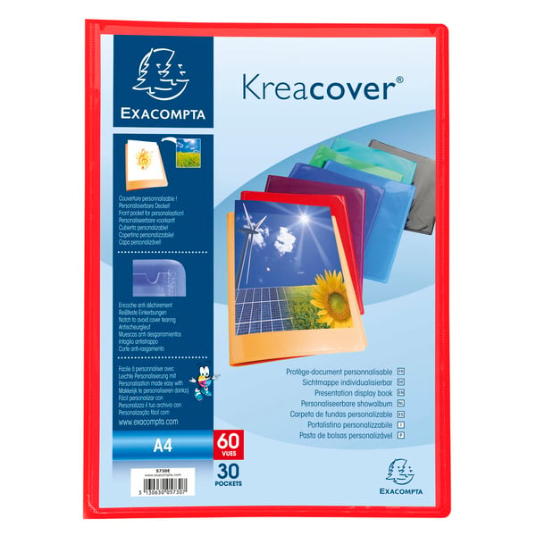 Exacompta 12x Kreacover PP Display Book, A4 - assorterede farver 5730E