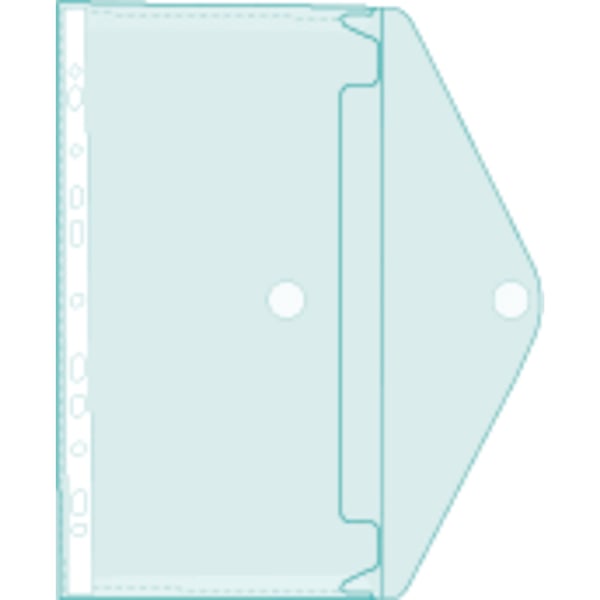 Exacompta 10x PP konvolut med perforerede lommer, A4, Hook & Loop, pose med 5 stk. - assorterede farver 57380E