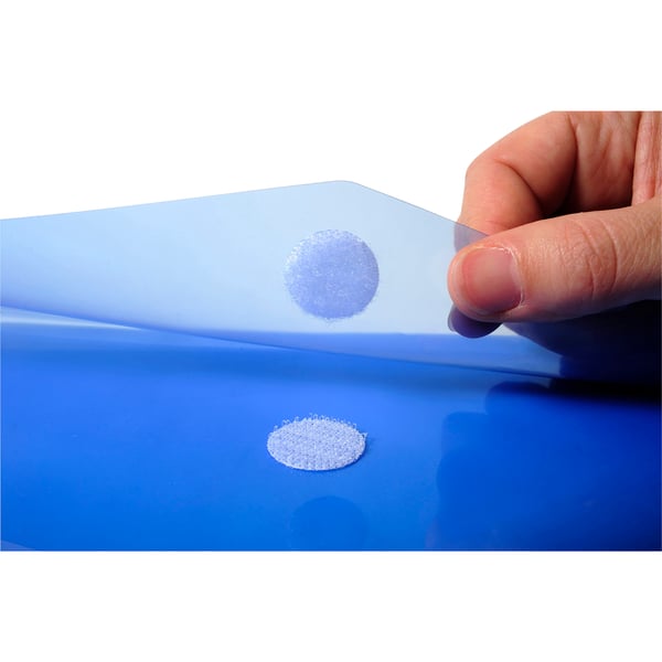 Exacompta 10x PP konvolut med perforerede lommer, A4, Hook & Loop, pose med 5 stk. - assorterede farver 57380E