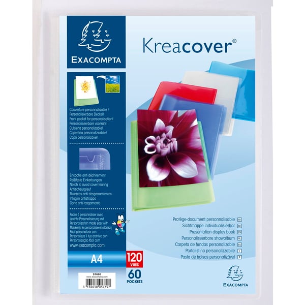 Exacompta 10x Kreacover PP displaybøger, A4 - assorterede farver 5769E