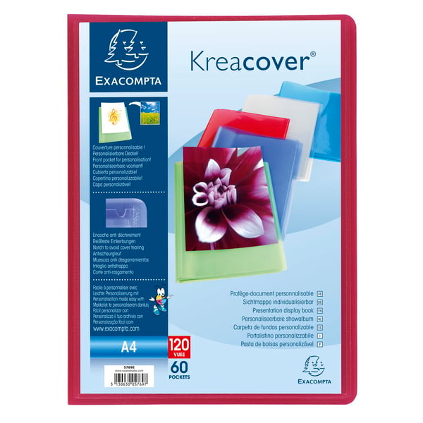 Exacompta 10x Kreacover PP displaybøger, A4 - assorterede farver 5769E