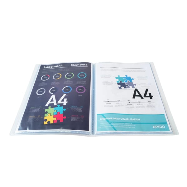 Exacompta 8x Kreacover Display Book PP A4 80 Pkt. - farveløs 5788E
