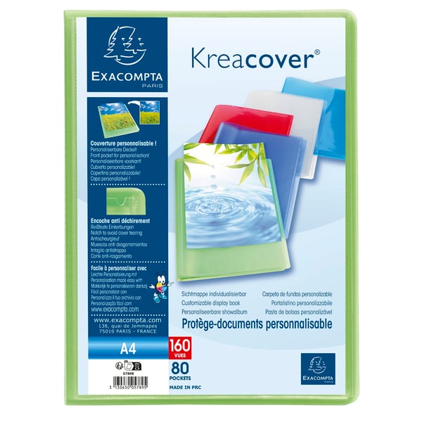 Exacompta 8x Kreacover PP Display Books, A4 - assorterede farver 5789E