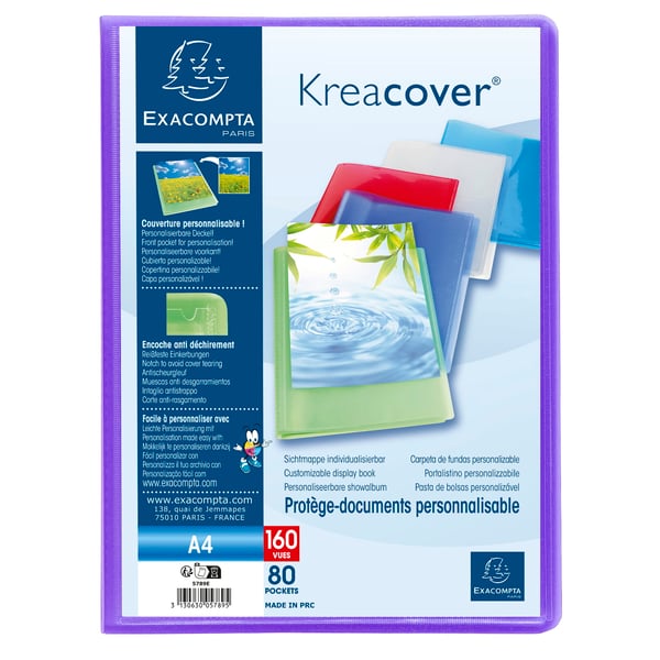 Exacompta 8x Kreacover PP Display Books, A4 - assorterede farver 5789E