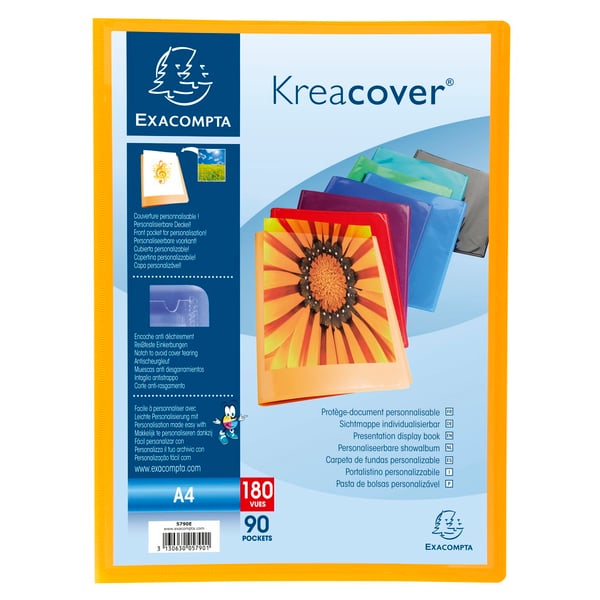 Exacompta 8x Kreacover PP Display Book, A4 - assorterede farver 5790E