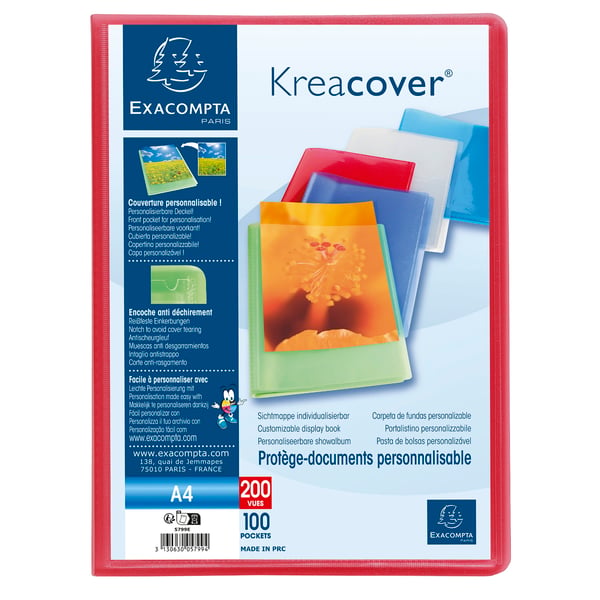 Exacompta 8x Kreacover PP Display Books, A4 - assorterede farver 5799E