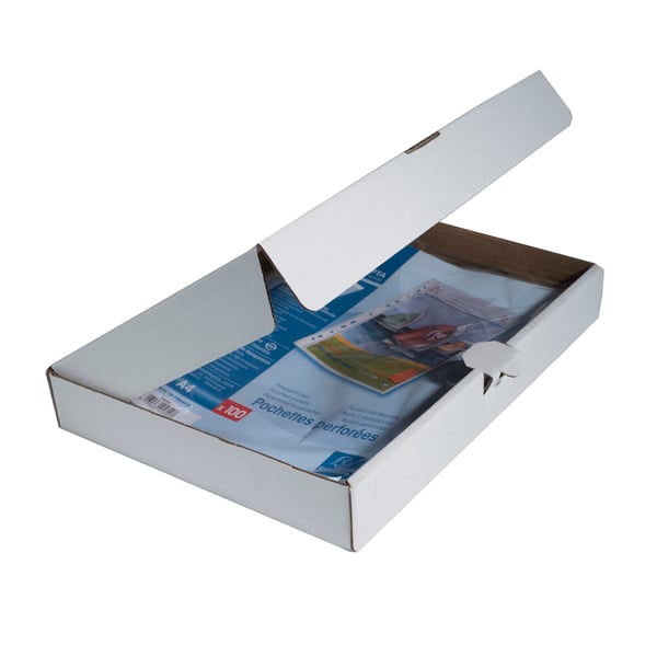 Exacompta hullede lommer med stor sideåbning, Pk 100 - Krystal 5800E