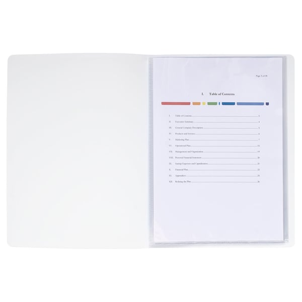Exacompta 20x Kreacover Opaque Opaque Rigid PP Display Book, A4, 10 lommer - hvid 58109E