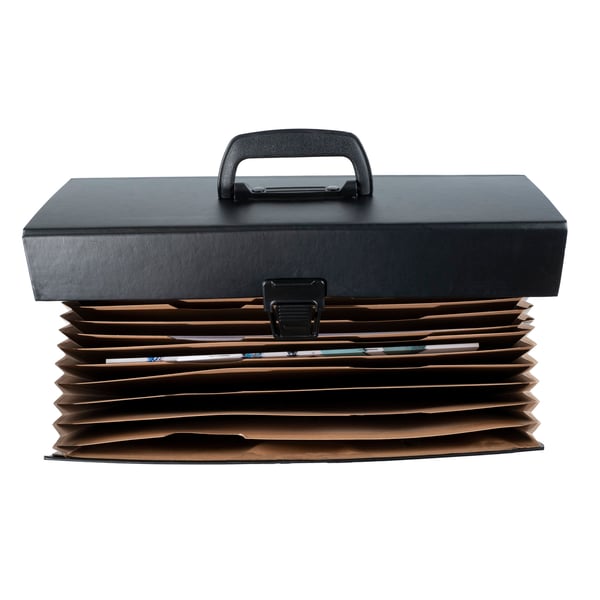 Exacompta 4x ekspanderende mappe, A4, 20 sektioner - Sort 58421E