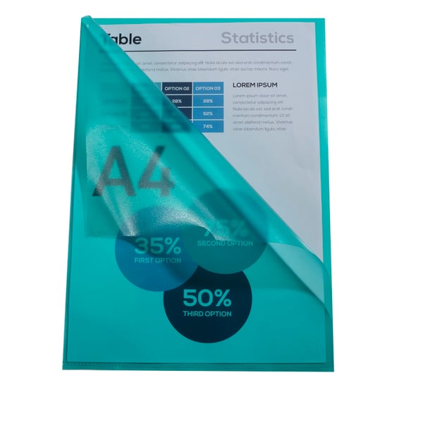 Exacompta 10x Sachet 100 lommer polypropylen grynet - A4 - Grøn 58523E