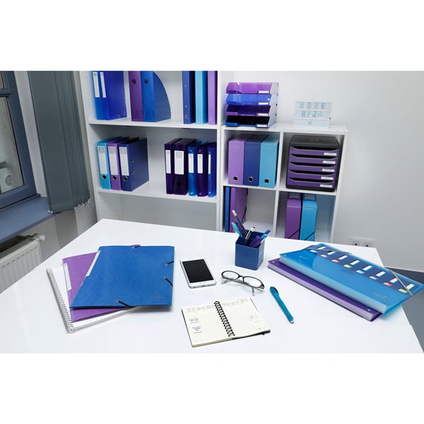 Exacompta 8x Ekspanderende multipartmappe 8 sektioner Iderama PP - A4 - assorterede farver 58680E